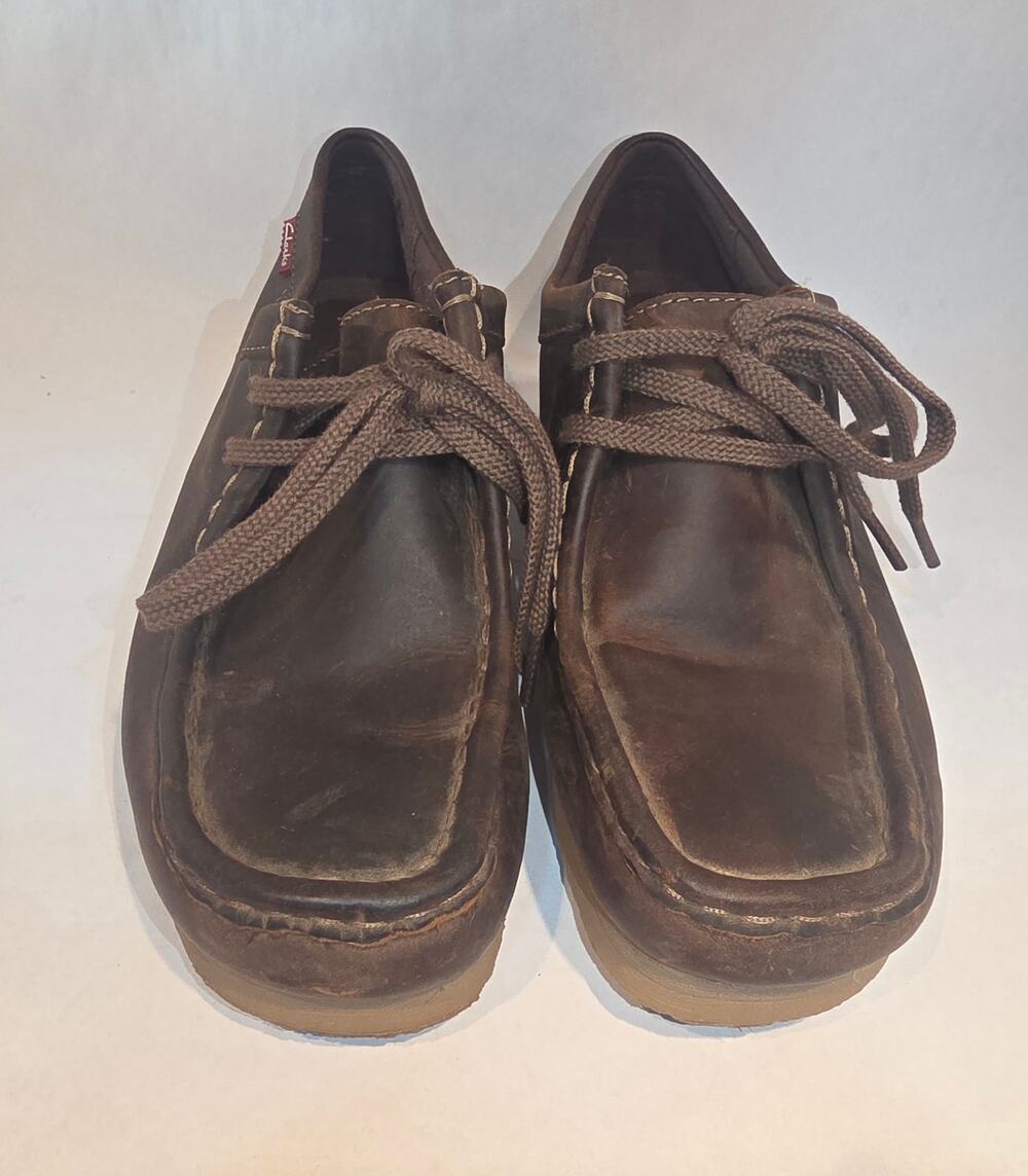 Clarks Padmora Women's 6.5 Brown Leather Moc Toe Lace Up Oxford
